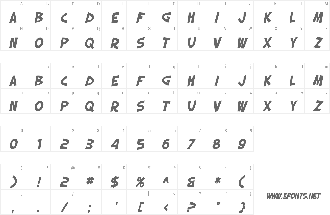 Font SF Slapstick Comic preview